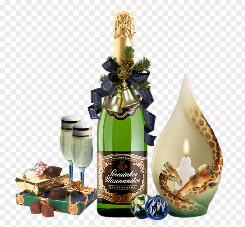 Champagne Albom New Year Blog Clip Art PNG