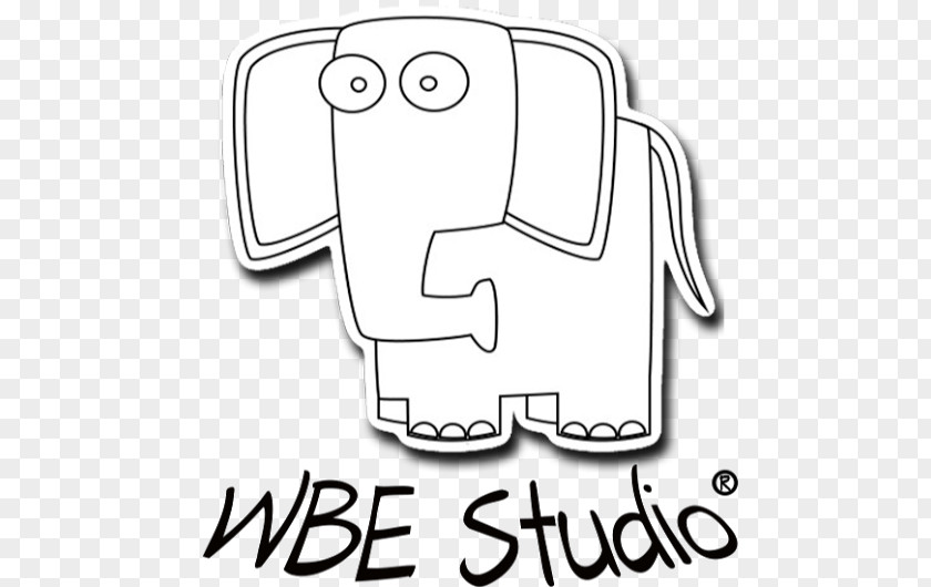 Elephant Drawing Vector WBE Studio YouTube Marketing Business Brand PNG