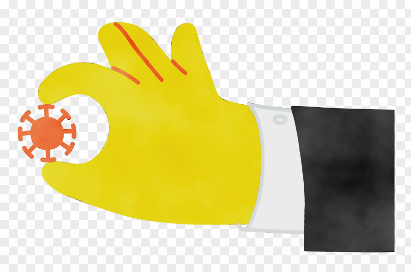 Safety Glove Yellow Meter Font PNG