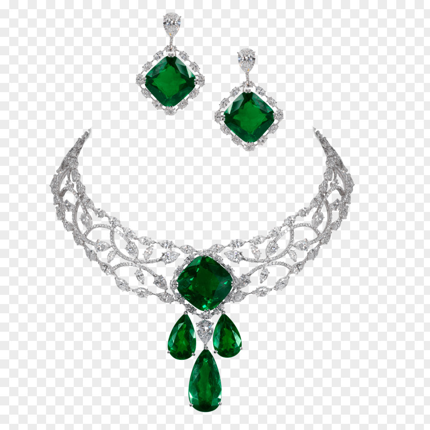 Emerald Necklace Charms & Pendants Body Jewellery PNG