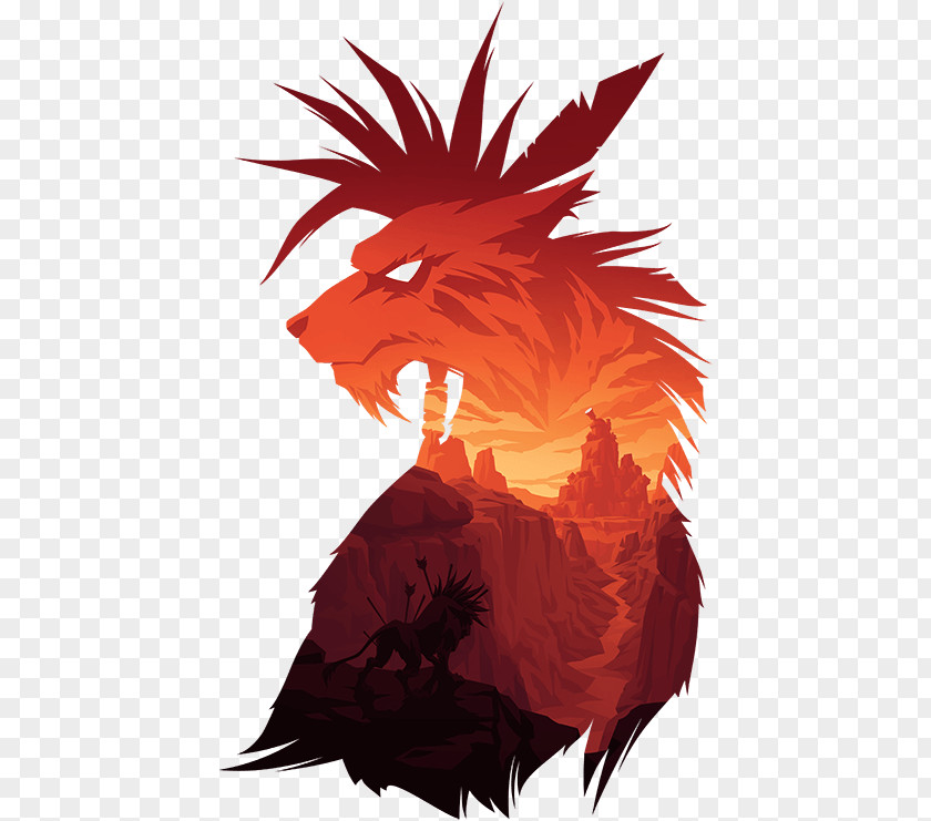 T-shirt Final Fantasy VII Red XIII Hoodie PNG