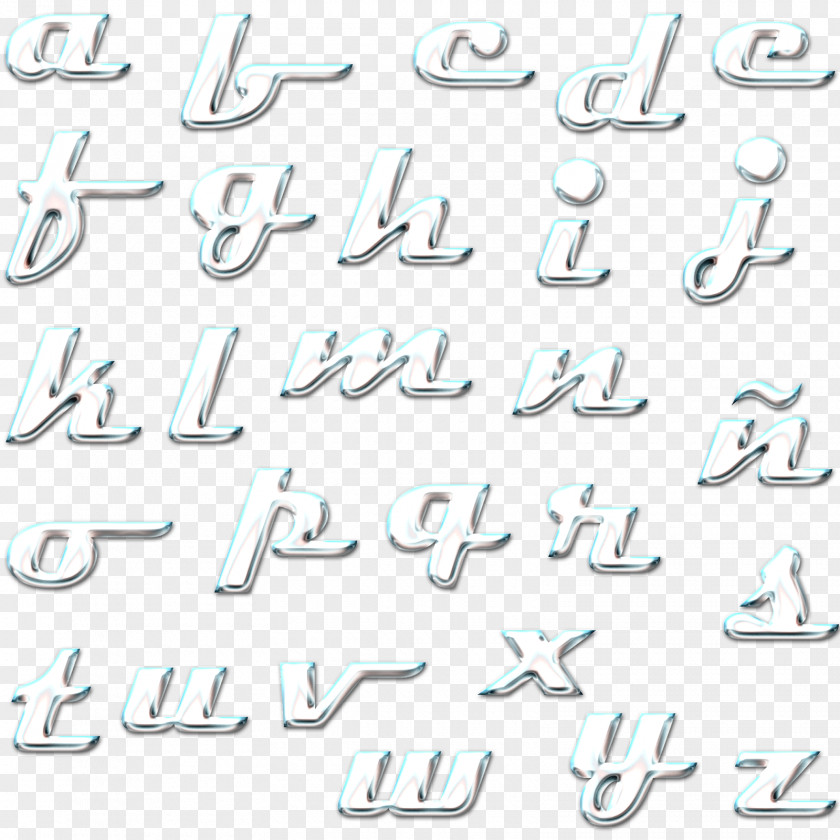 Alphabet Lettering Handwriting Font PNG