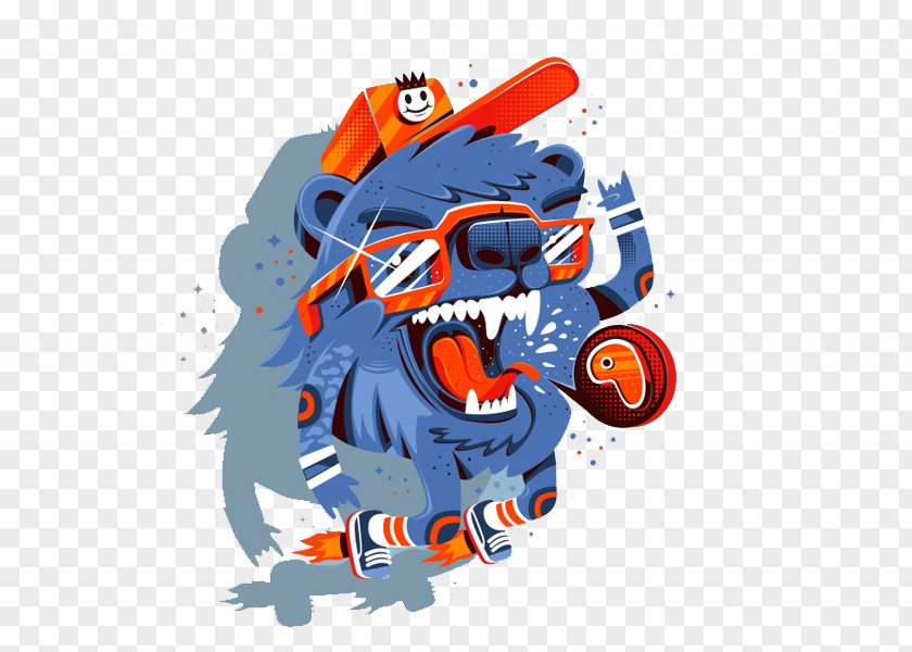 Blue Mao Monster Chile Illustrator Behance Illustration PNG