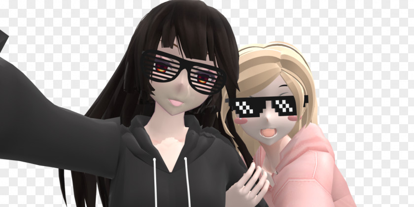 Selfie Friends Glasses Thumb Cartoon PNG