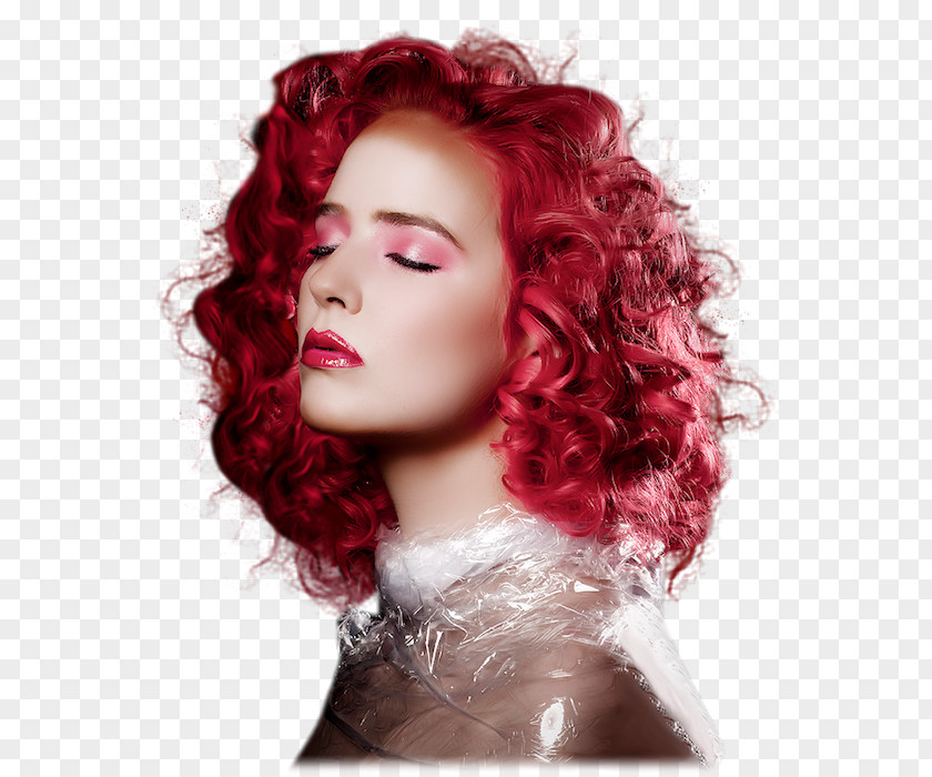 Woman Red Hair Blingee PNG