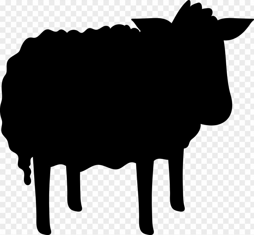 Blackandwhite Cowgoat Family New Year PNG