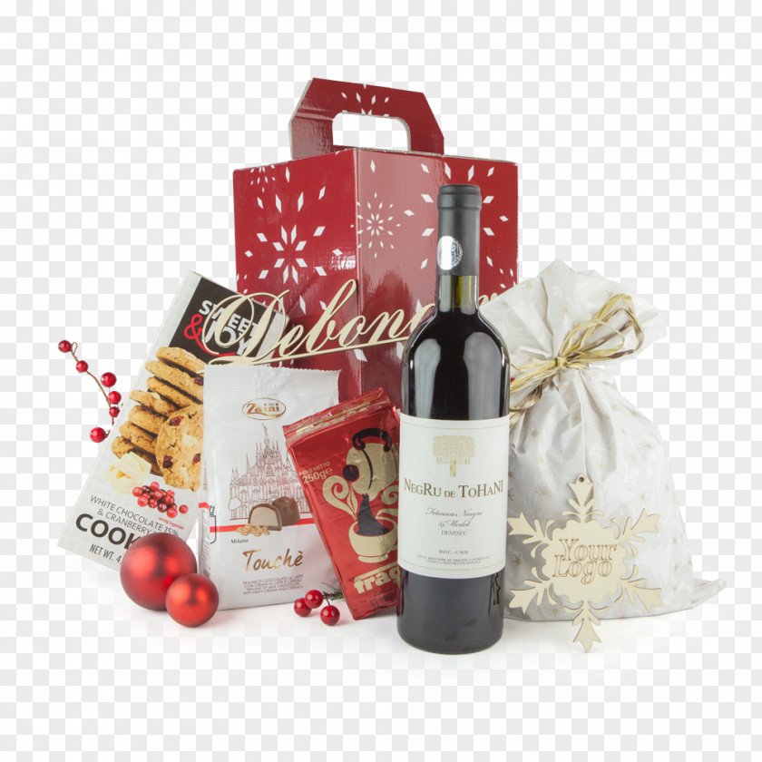 Christmas Food Gift Baskets Panettone Liqueur PNG