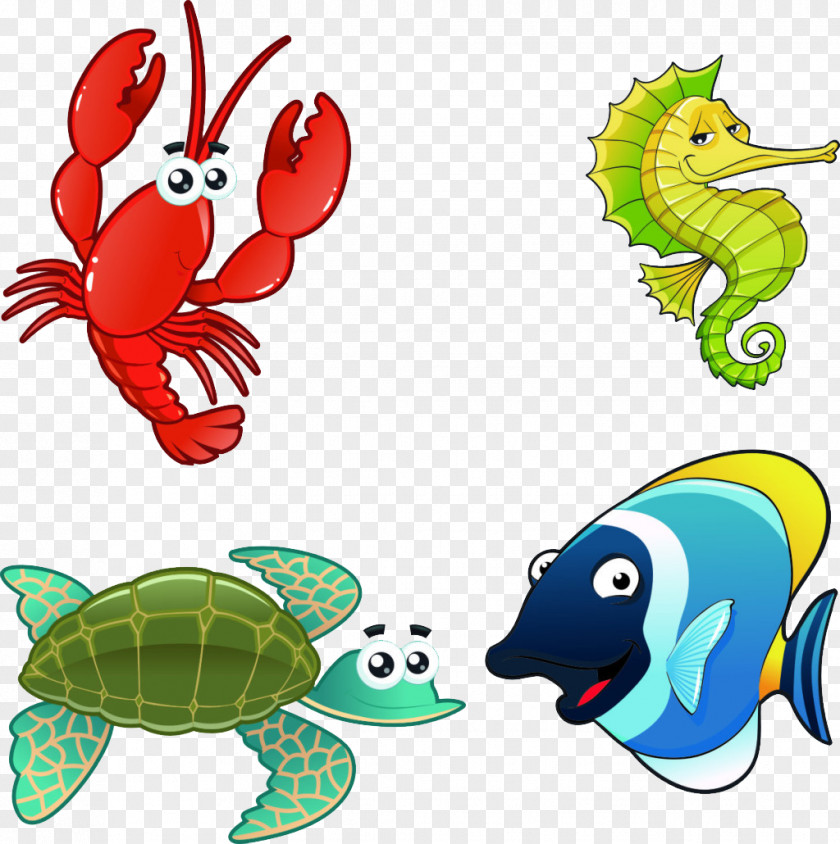 Fish,Aquarium,Aquatic,animal,Cartoon Cartoon Aquatic Animal Marine Life Illustration PNG