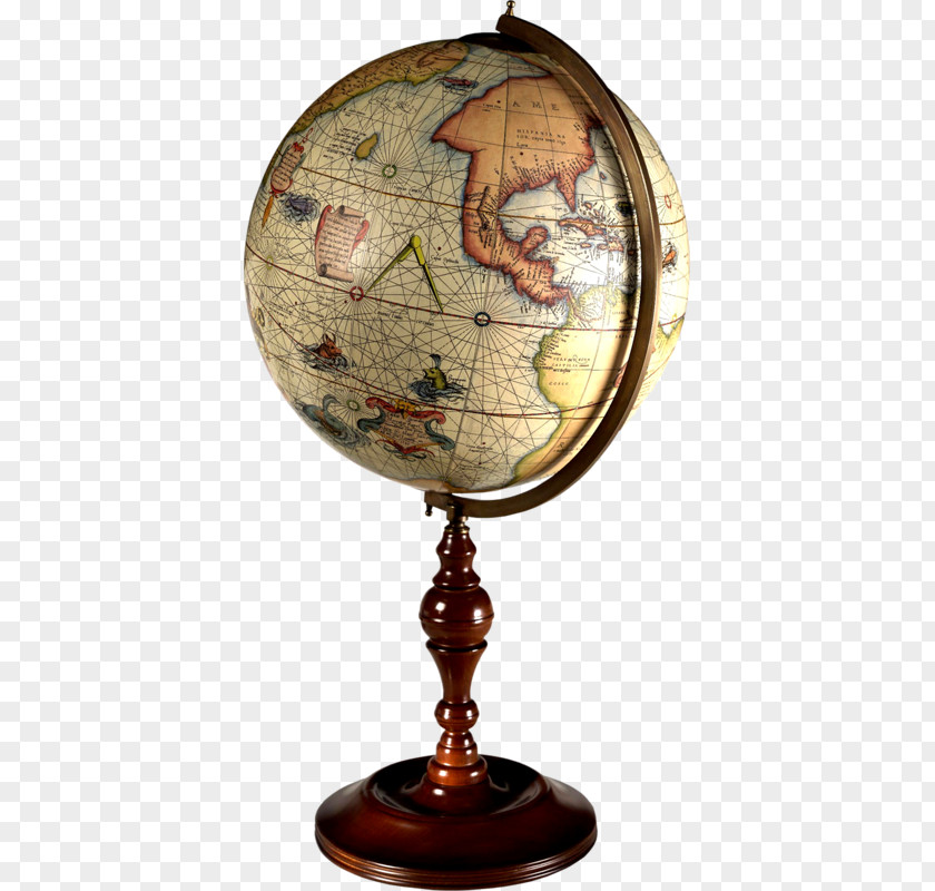 Globe World Map Compass Mercator Projection PNG