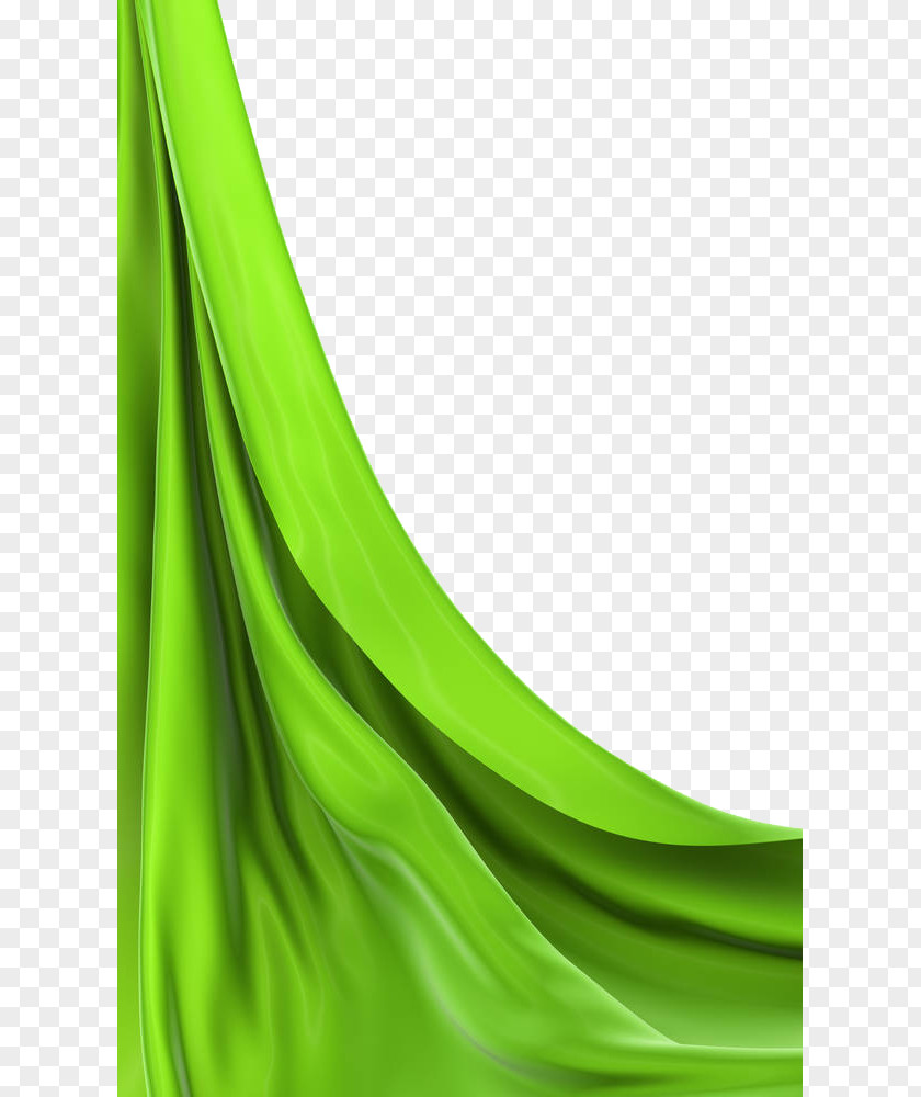 Green Silk Wind Cloth Textile PNG