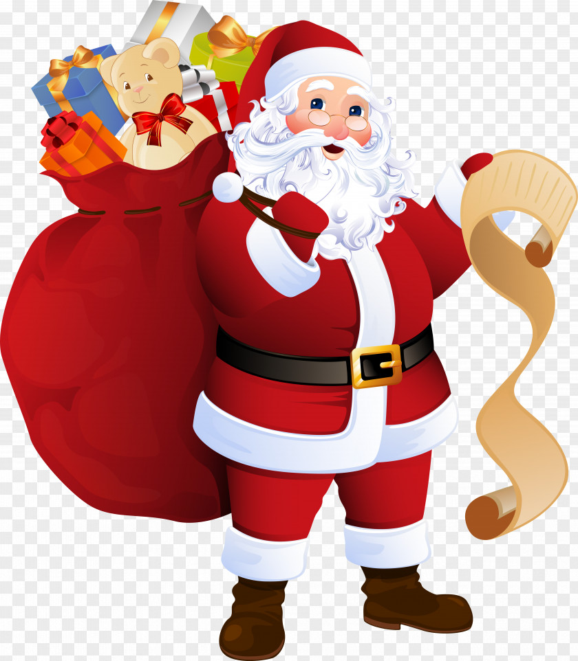 Santa Claus Reindeer Christmas Gift Symbol PNG