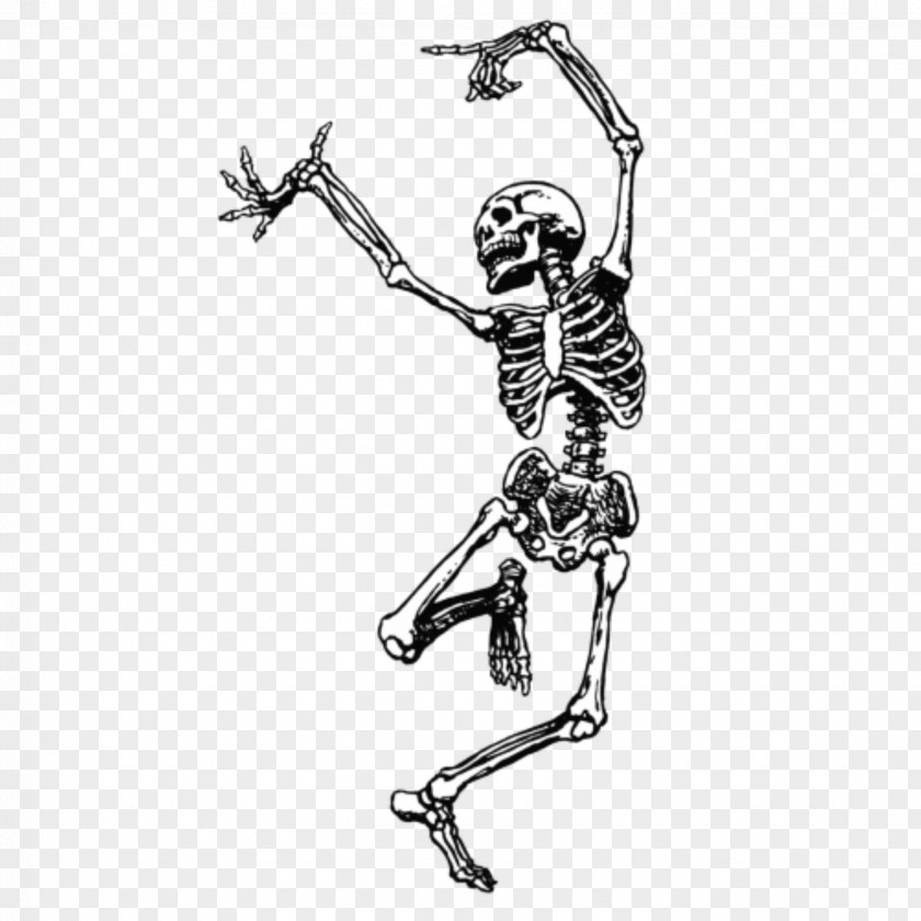 Skeleton Dance Skull Image Illustration PNG