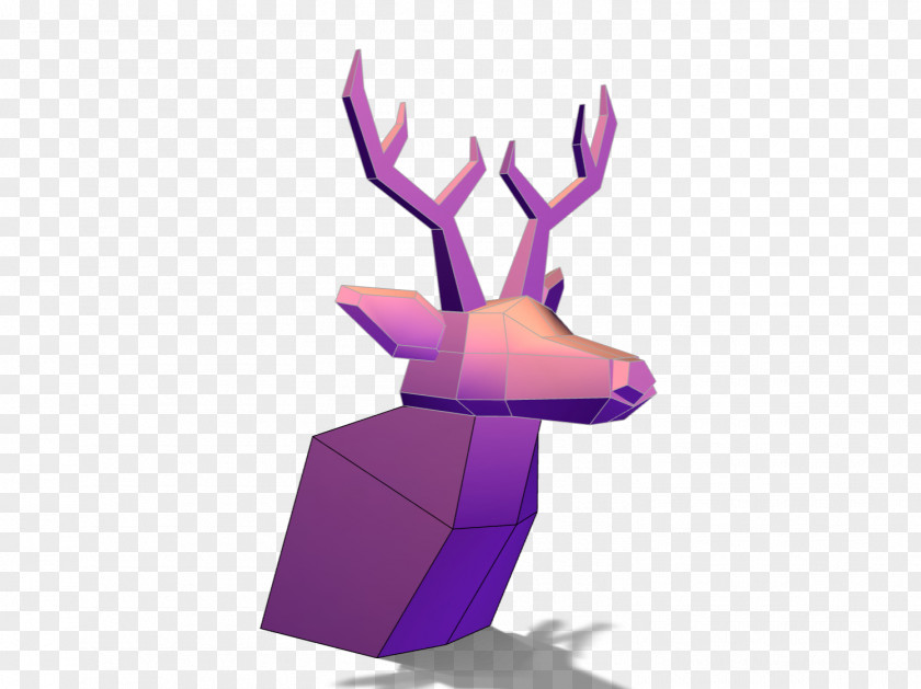 A Deer Stumbled By Stone Reindeer Low Poly 3D Modeling Computer Graphics PNG