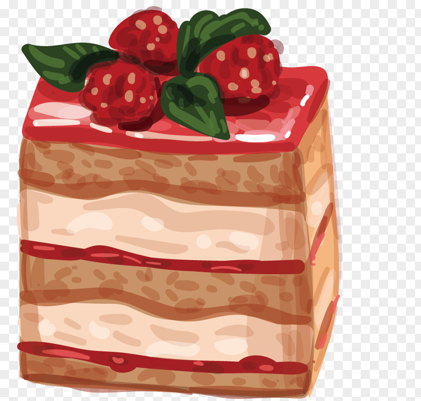 Strawberry Dessert Candy Birthday Cake Petit Four PNG