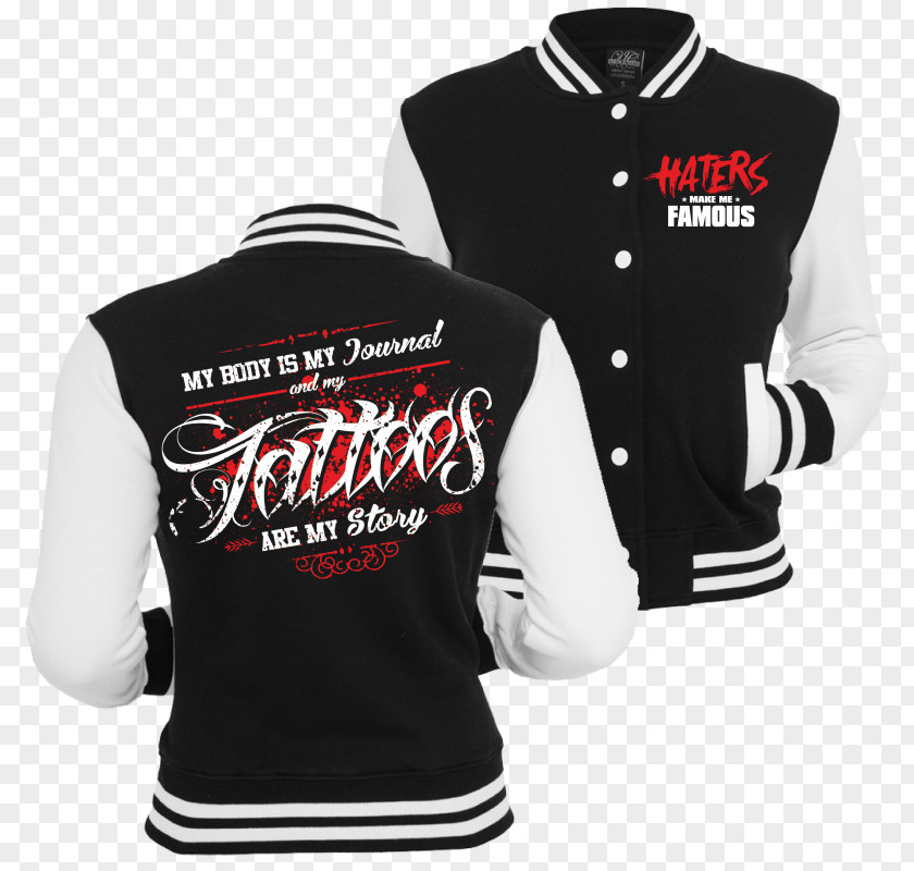 Tattoos For Women Jacket T-shirt Letterman College Sweatjacke PNG