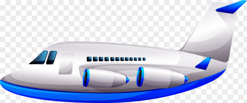 Blue Cartoon Airplane Stock Photography Illustration PNG