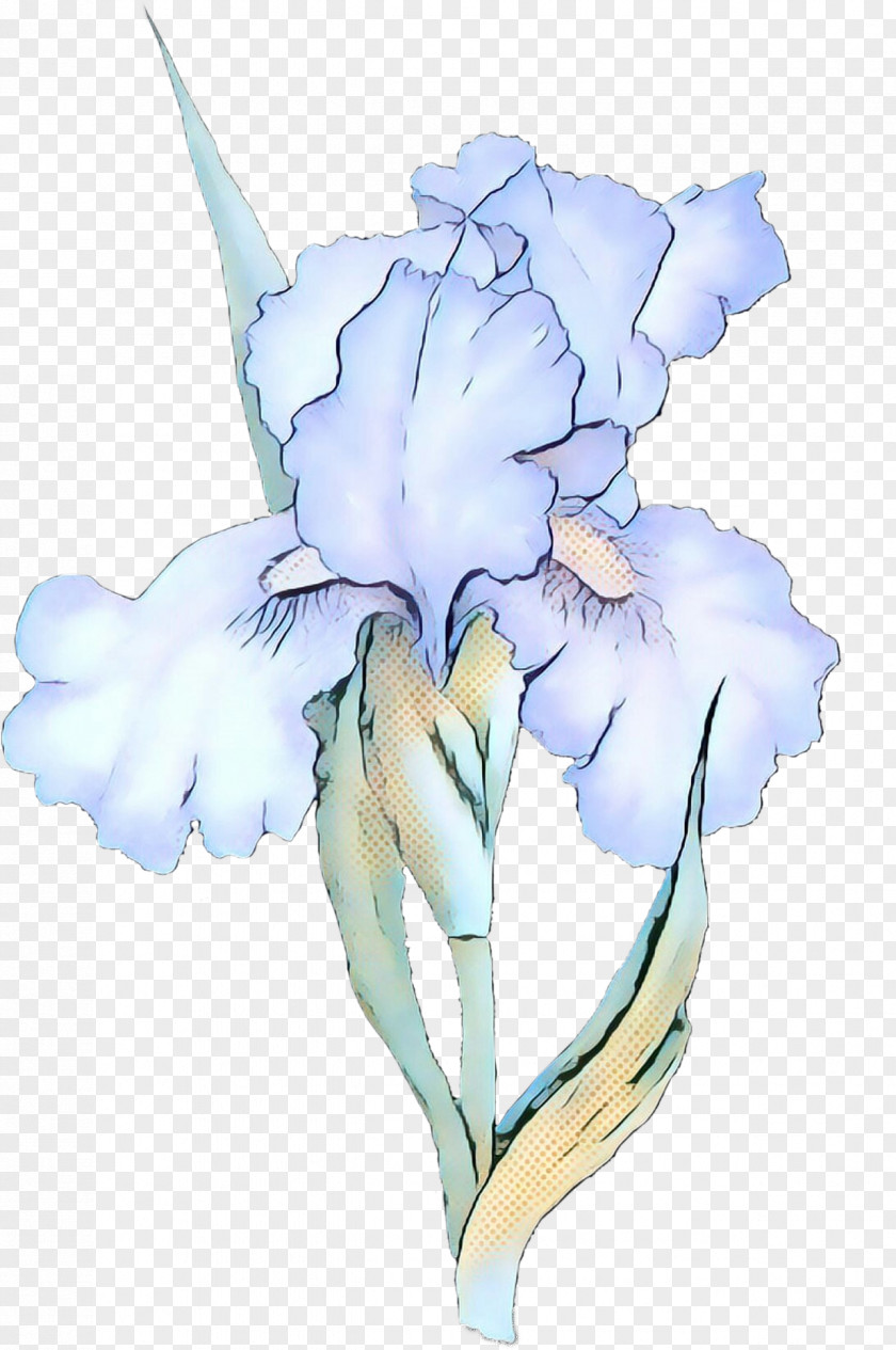 Clip Art Flower Bearded Iris Blue PNG
