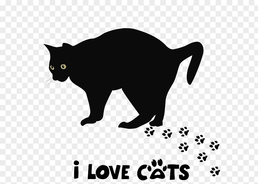 Cartoons, Black Cats And Footprints Cat Dog Kitten Paw Footprint PNG