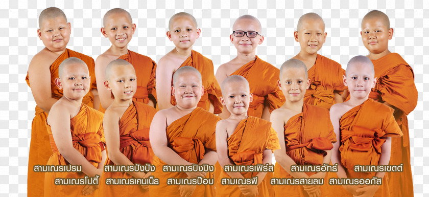 Little Monk Samanera Dharma Prajñā Thailand Buddhist Temple PNG