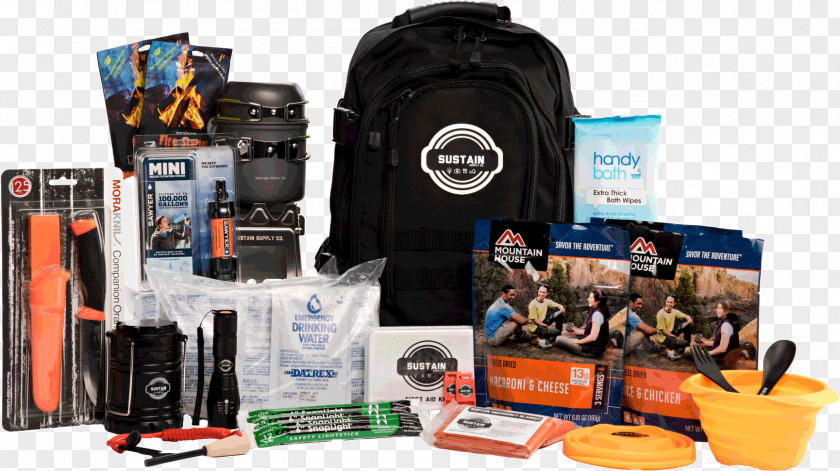 Backpack Survival Kit Skills Emergency Bug-out Bag Preparedness PNG
