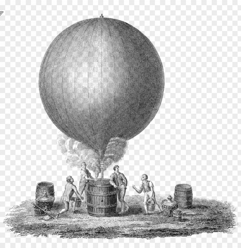 Hot Air Flight Balloon Montgolfier Brothers Airplane PNG