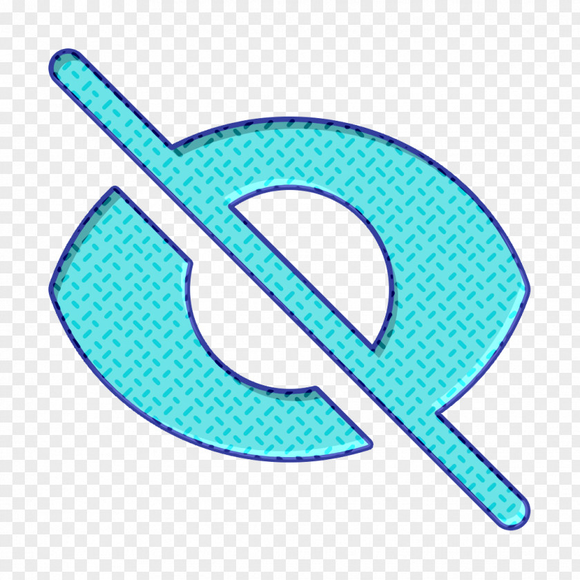 Logo Electric Blue Disable Icon Eye Inactive PNG