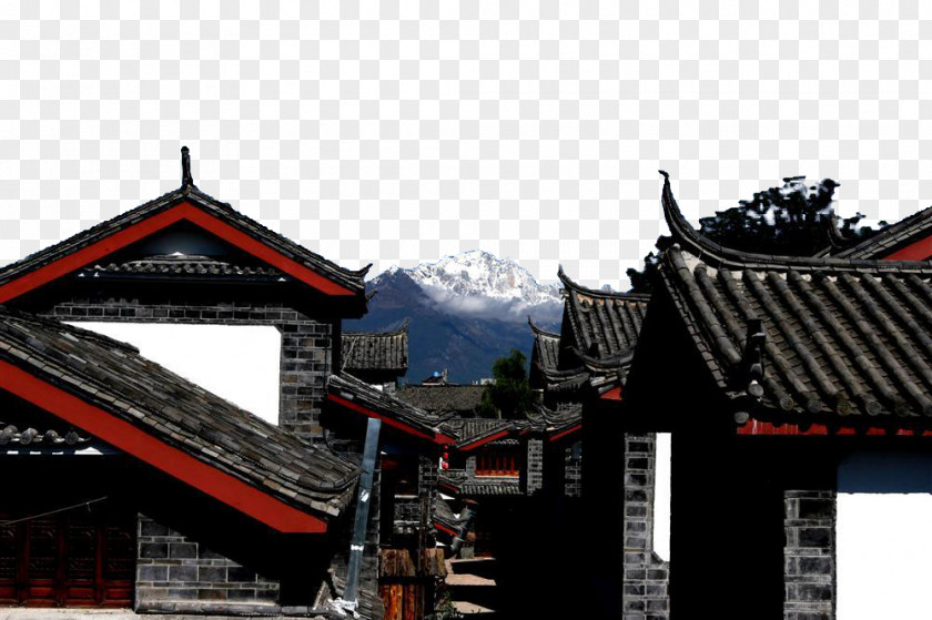 Yunnan Lijiang Yulong Snow Mountain Vista Jade Dragon Old Town Of Potala Palace Naxi Autonomous County PNG