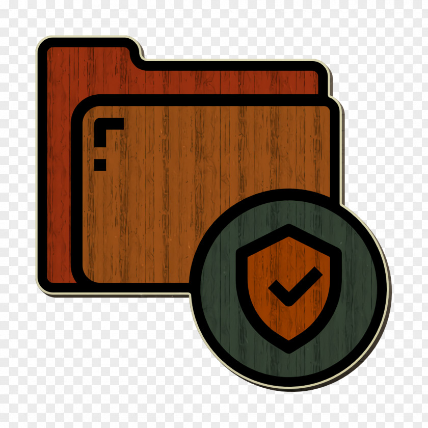 Folder And Document Icon Shield Secure PNG