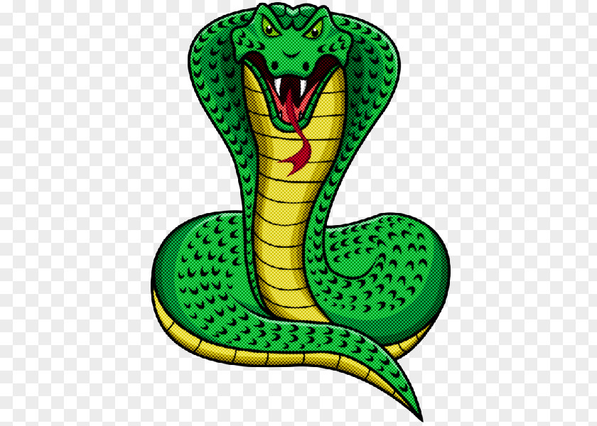 Green King Cobra Serpent Snake Elapidae PNG