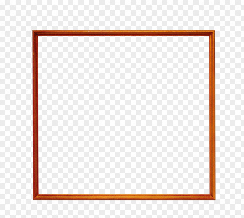 Orange Frame Square Area Picture Pattern PNG