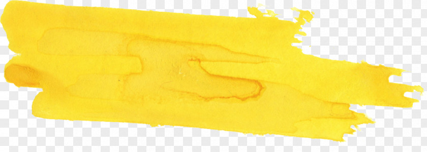 Watercolor Brush Yellow Material Font PNG