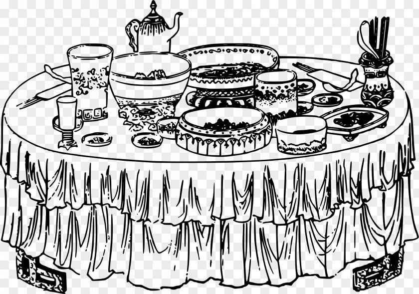 Buffet Table Drawing Clip Art PNG