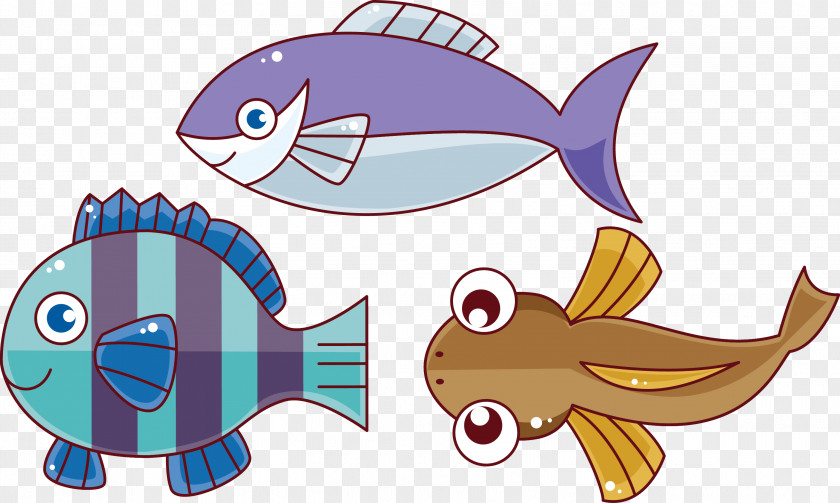 Cartoon Fish Vector Euclidean Illustration PNG