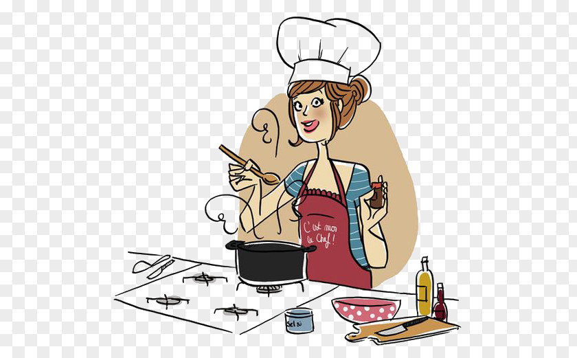 Cooking Girls Illustration PNG