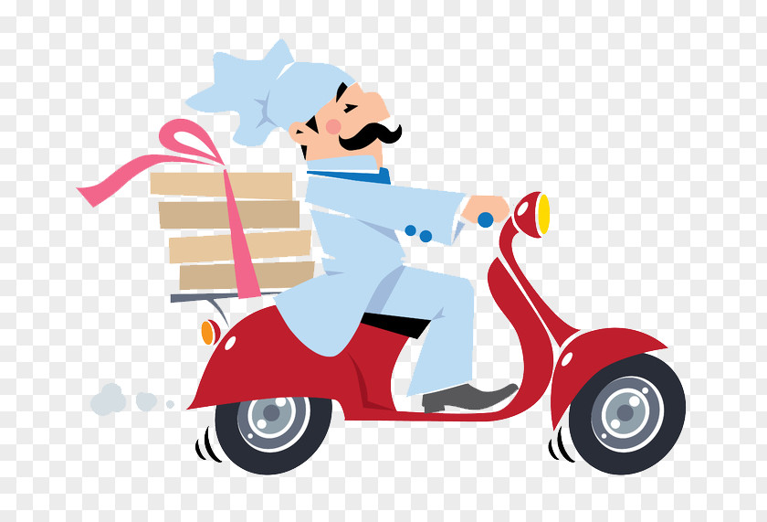 Pizza Delivery Scooter Motorcycle PNG