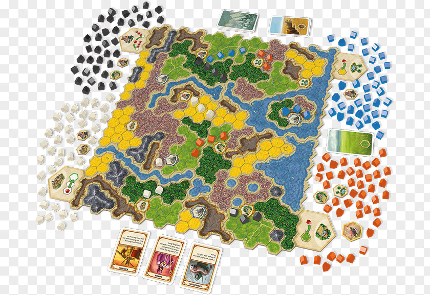 Queen Games Kingdom Builder Dominion Set PNG