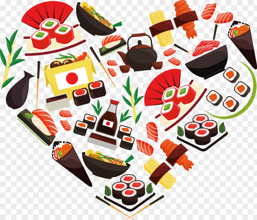 Sushi Made Of Seafood Japanese Cuisine PNG