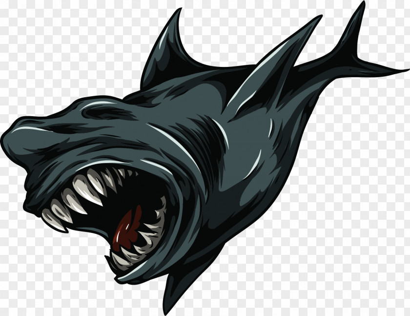Vector Painted Shark Euclidean Monster Legendary Creature PNG