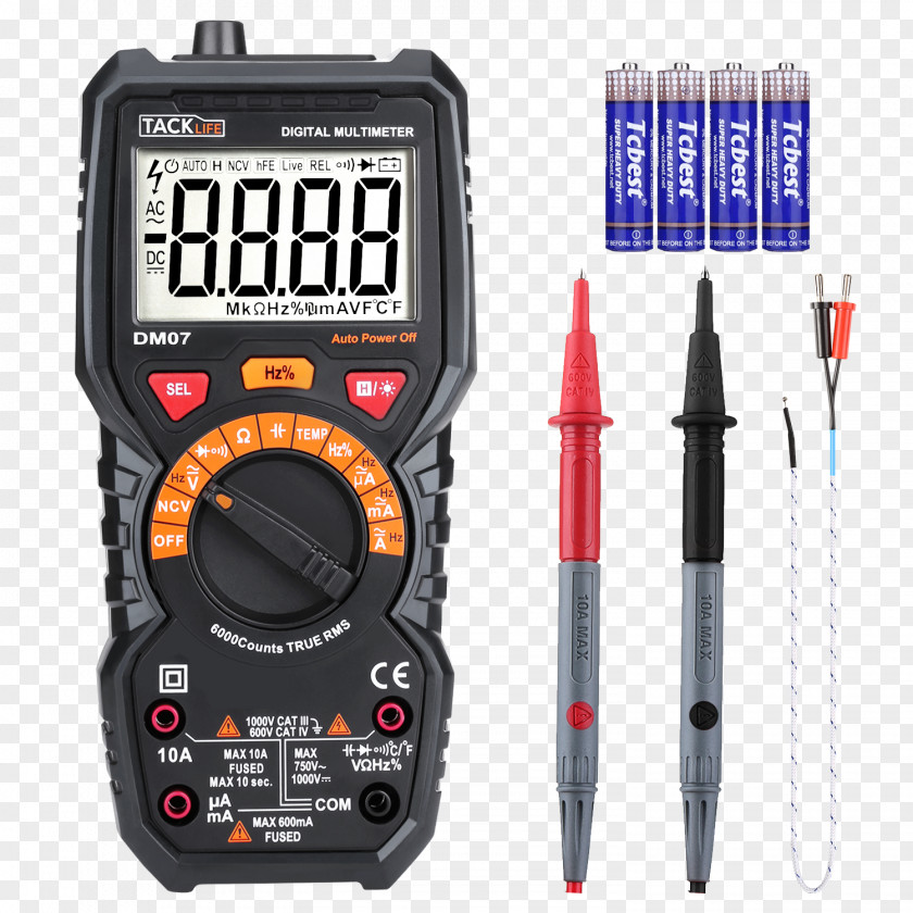 Digital Multimeter True RMS Converter Electronic Test Equipment Electronics PNG