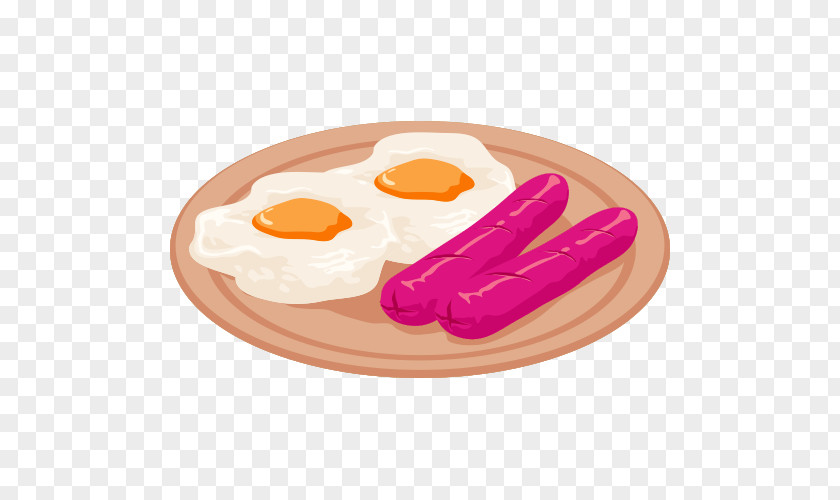Egg Sausage Material Breakfast Toast Ham And Eggs Fried Bacon PNG