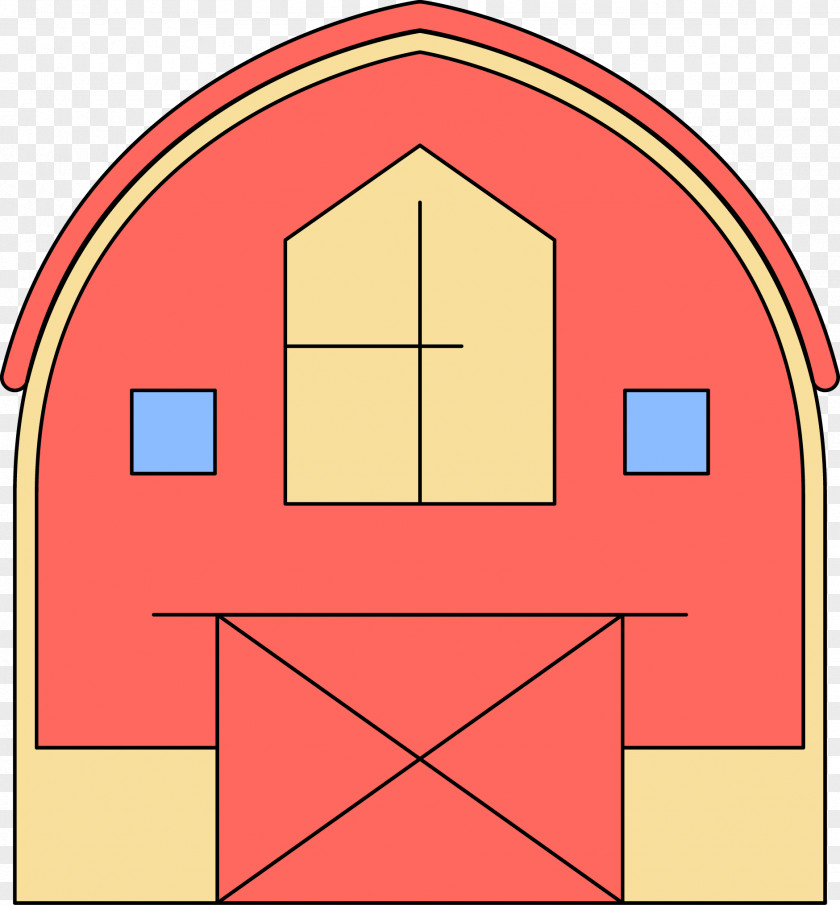Simple Vector Red Barn Clip Art PNG