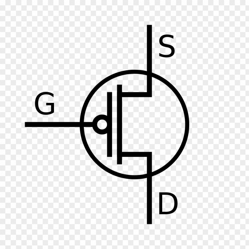 Simplified Bipolar Junction Transistor JFET MOSFET Electronic Symbol PNG