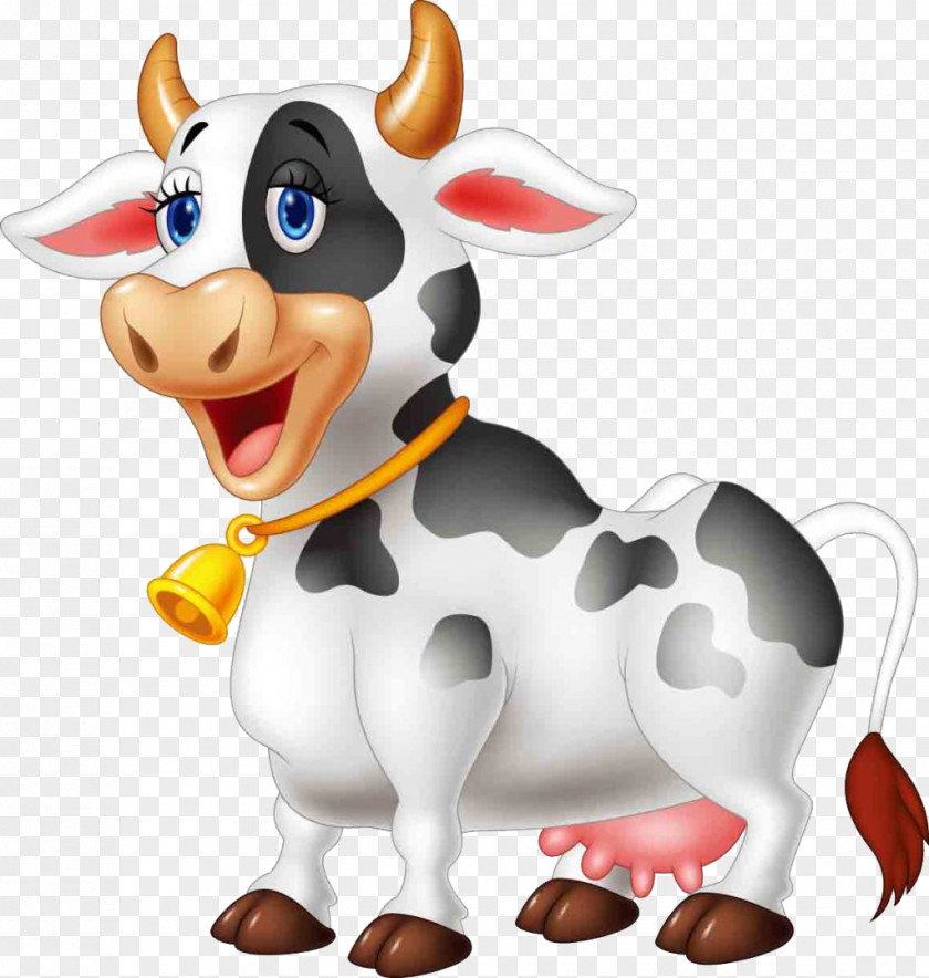Cartoon Cow Cattle Farm Livestock PNG