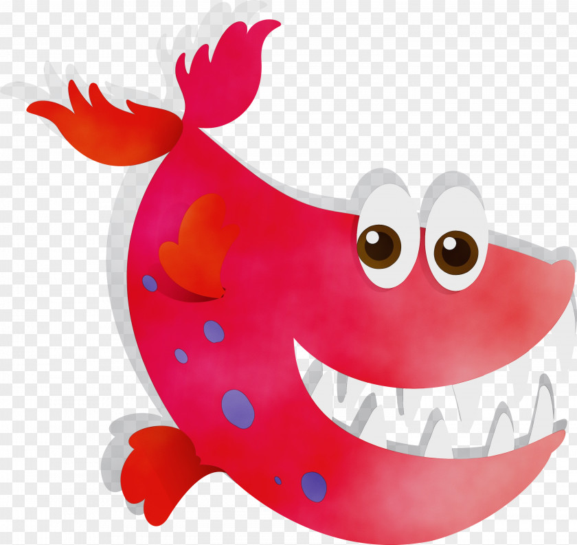 Pink Cartoon Red Smile PNG