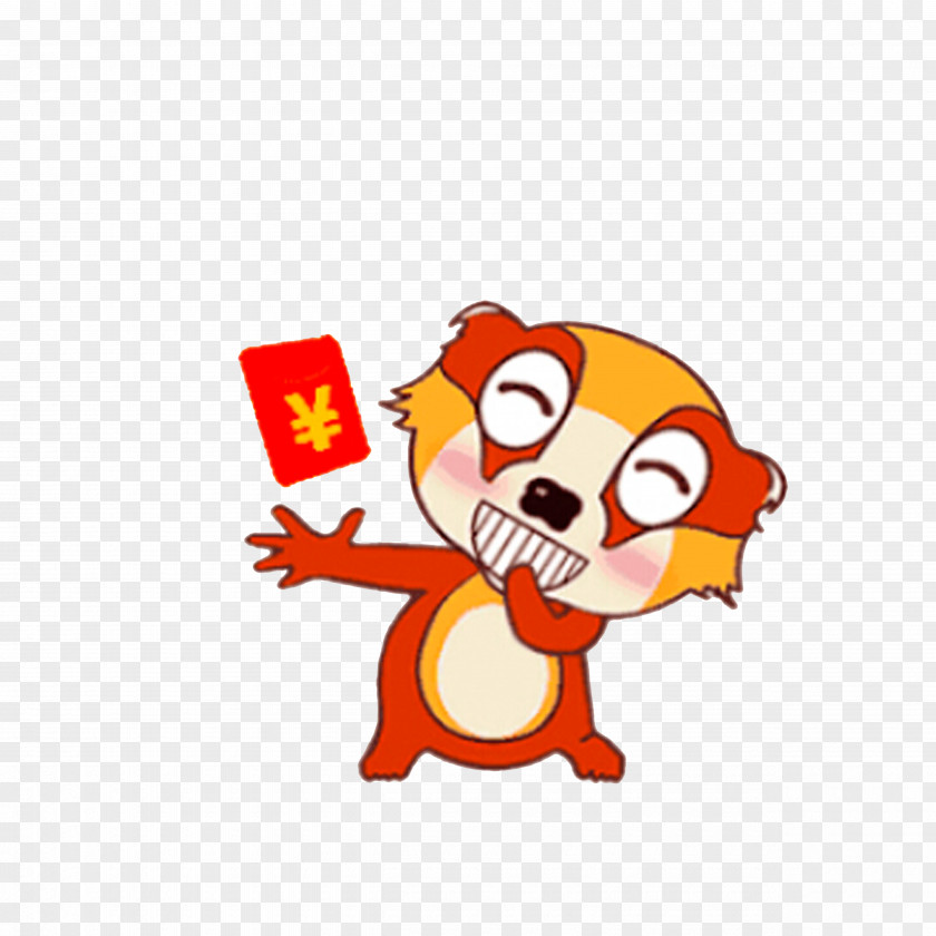 Holding A Red Envelope, Happy Envelope Chinese New Year PNG