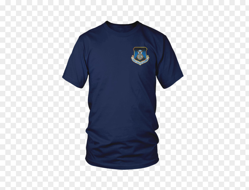 T-shirt Hoodie Crew Neck Navy Blue PNG
