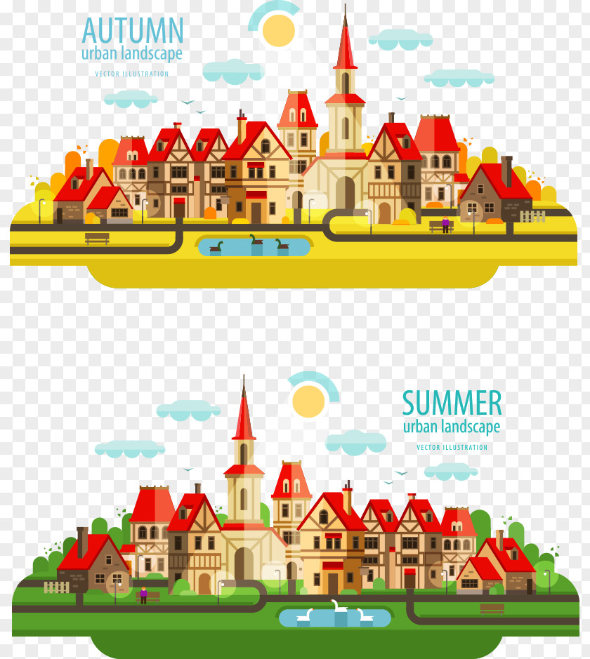 Vector City Image Building Architecture Illustration PNG