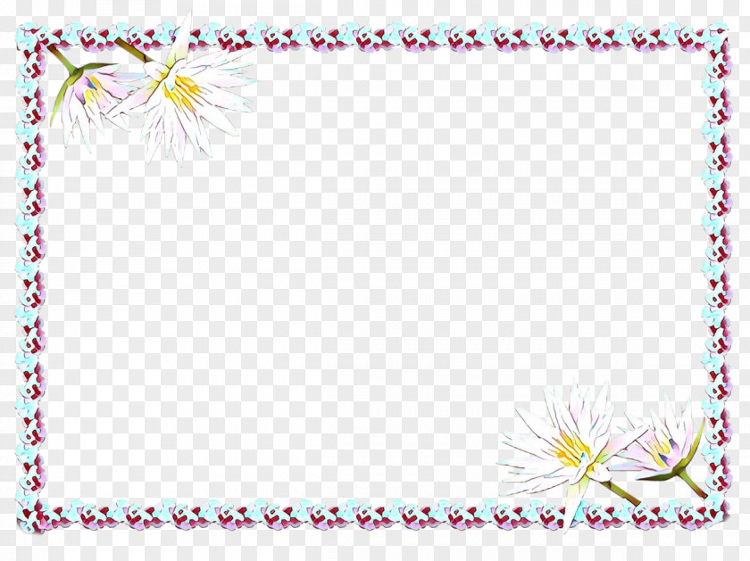 Wildflower Rectangle Paper Background PNG