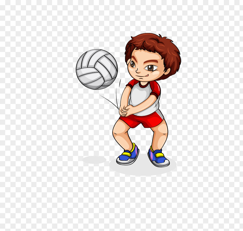 Little Boy Playing Volleyball Child Euclidean Vector Plan Illustration PNG