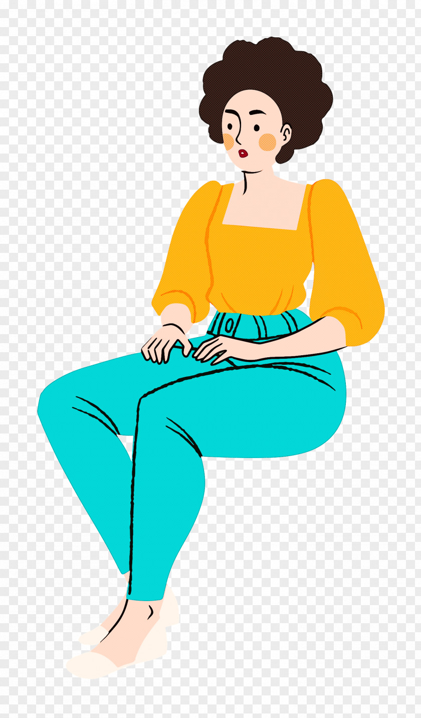 Sitting Girl Woman PNG